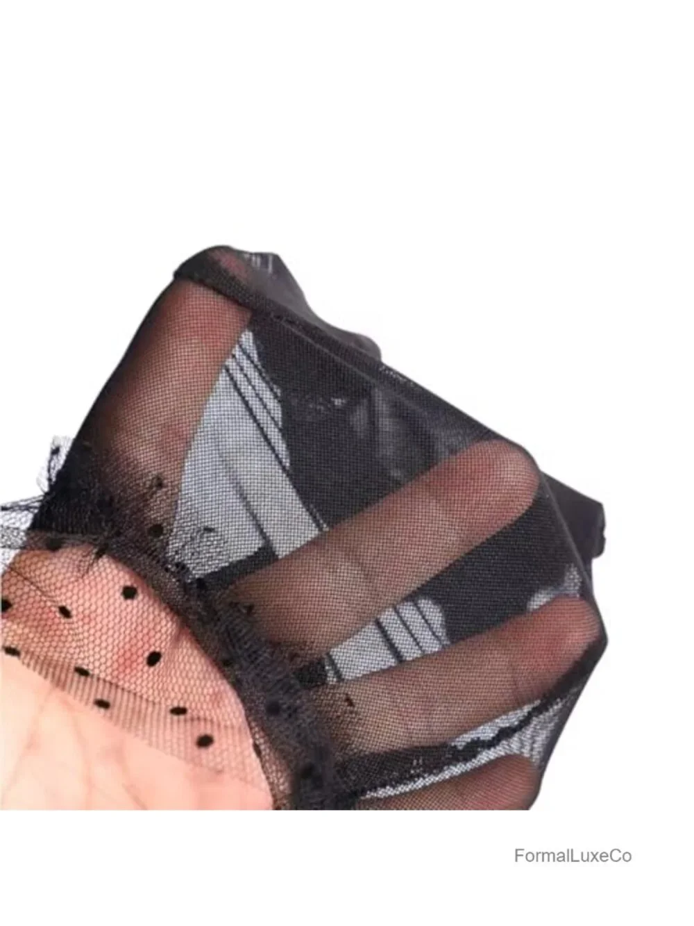 Black Lace Gloves Wedding Tea Party 1950s Accessories Nylon Spandex